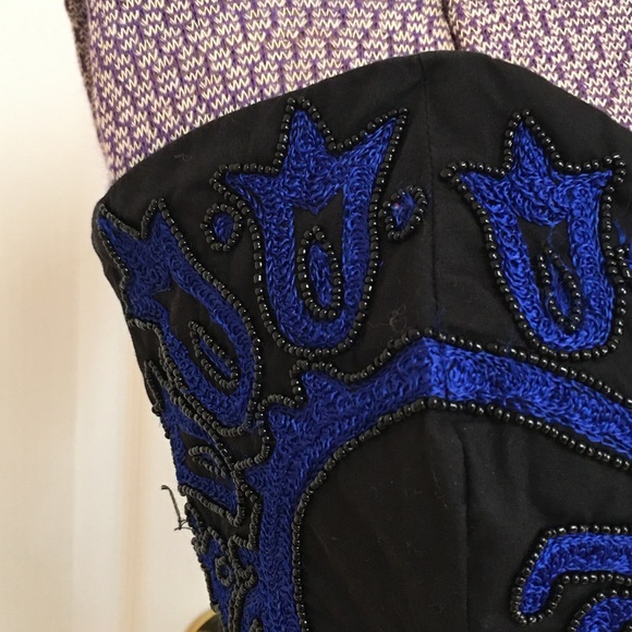 French Connection LBD with Blue Embroidery - Picture 3 of 12